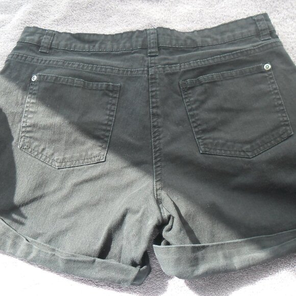 Black shorts by "George". 98% cotton.  Size 6. - Picture 2 of 3